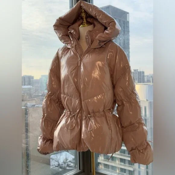 🆕 ALO YOGA 🧿 NWOT Stunner Puffer Jacket, Dusty Rose - Sz L / US 12 - 14 - Picture 11 of 15